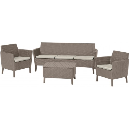 KETER SALEMO 3 SEATER Set zahradní, cappuccino/béžová 17205990 KETER SALEMO 3 SEATER Set zahradní, cappuccino/béžová 17205990