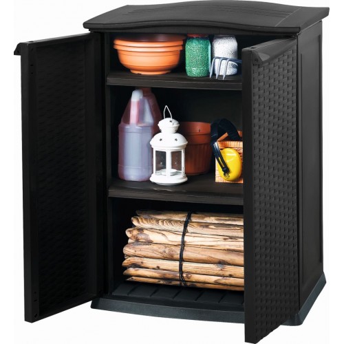 KETER RATTAN STYLE BASE SHED Úložná skříň, 70 x 50 x 92 cm, antracit 17190095 KETER RATTAN STYLE BASE SHED Úložná skříň, 70 x 50 x 92 cm, antracit 17190095