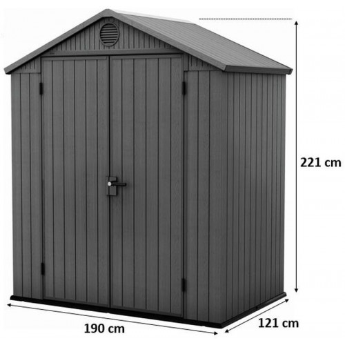 KETER DARWIN 6 x 4 zahradní domek, 190 x 121 x 221 cm, šedý 17210351 KETER DARWIN 6 x 4 zahradní domek, 190 x 121 x 221 cm, šedý 17210351