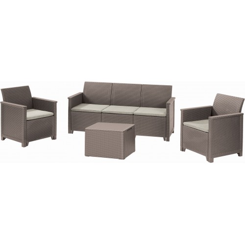 KETER ELODIE 3 SEATER Set zahradní s úložným stolem, cappuccino/béžová 17212057 KETER ELODIE 3 SEATER Set zahradní s úložným stolem, cappuccino/béžová 17212057