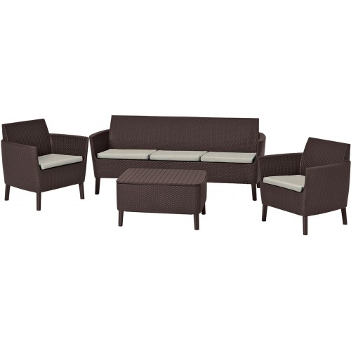 KETER SALEMO 3 SEATER Set zahradní, hnědá/béžová 17205990 KETER SALEMO 3 SEATER Set zahradní, hnědá/béžová 17205990