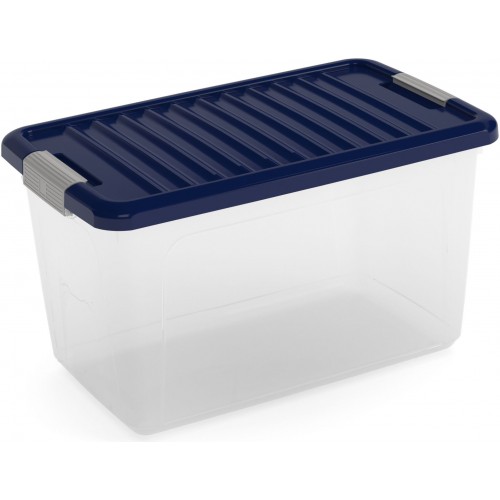 KIS W BOX M 30L 49x30x29cm transparent/modrá indigo KIS W BOX M 30L 49x30x29cm transparent/modrá indigo