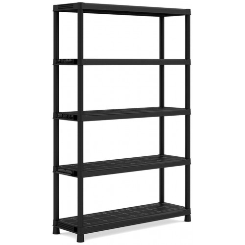 KIS PLUS 120/5 regál 187x120x40 cm, černá 9502 KIS PLUS 120/5 regál 187x120x40 cm, černá 9502