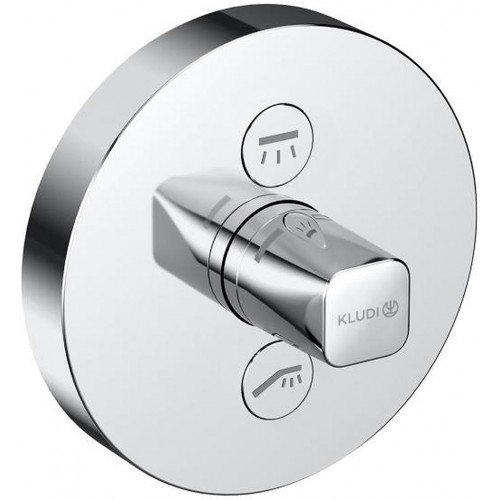KLUDI Push Baterie pod omítku pro 2 spotřebiče, chrom 387120538 KLUDI Push Baterie pod omítku pro 2 spotřebiče, chrom 387120538