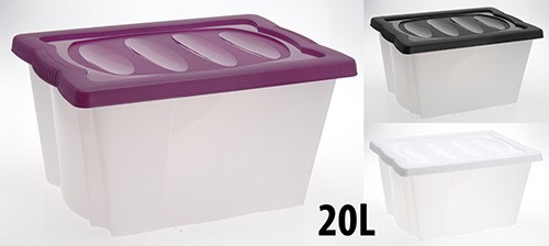 KAISERHOFF Úložný plastový box s víkem 20 l 43,5x33x33,5 cm KO-896545cern