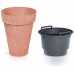 Prosperplast CUBE SLIM BETON Effect Květináč s vkladem 35,5cm, 25l, terakota DCUS355E
