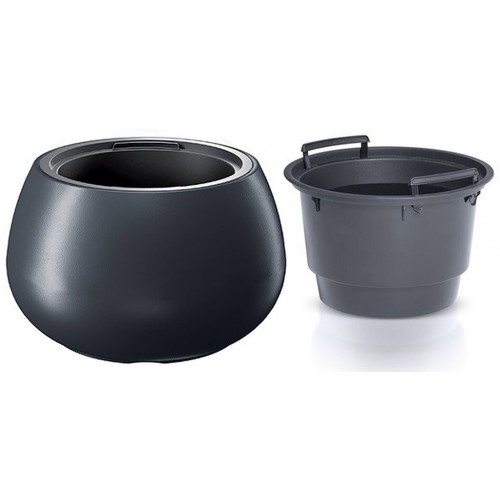 Prosperplast HEOS Květináč s vkladem 37cm, antracit DBHEK400 Prosperplast HEOS Květináč s vkladem 37cm, antracit DBHEK400