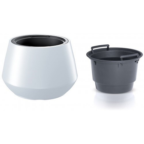 Prosperplast HEOS Květináč s vkladem 43,6cm, bílá DMHET440