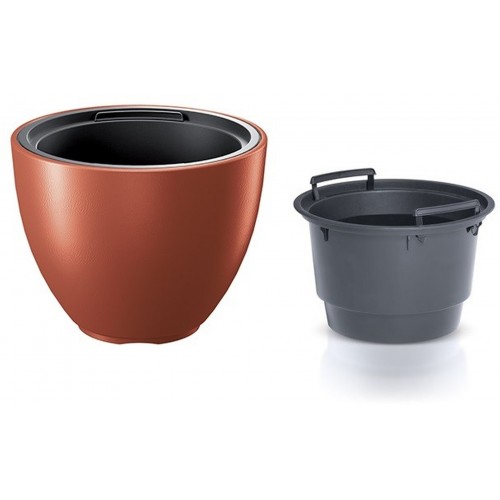 Prosperplast HEOS Květináč s vkladem 29,8cm, měď DBHEM300