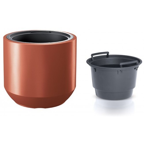 Prosperplast HEOS Květináč s vkladem 39cm, měď DBHEW400 Prosperplast HEOS Květináč s vkladem 39cm, měď DBHEW400