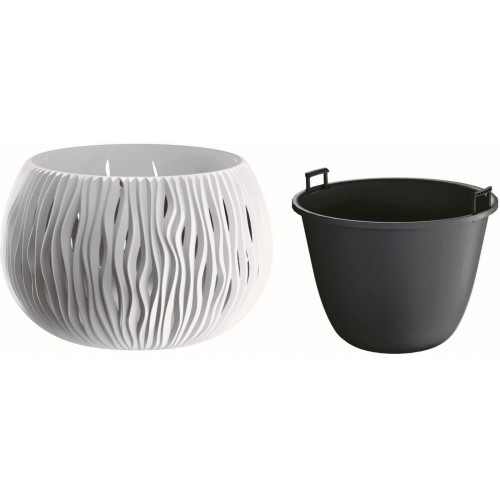 Prosperplast SANDY Bowl květináč 24cm, 2,3l, bílá DSK240 Prosperplast SANDY Bowl květináč 24cm, 2,3l, bílá DSK240