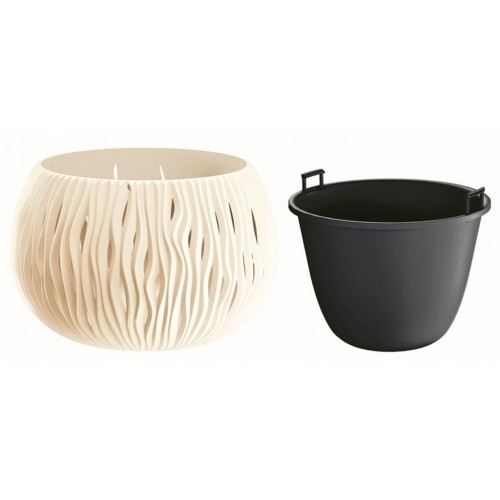 Prosperplast SANDY Bowl květináč 29cm, 4l, krémová DSK290