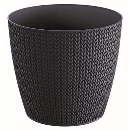 Prosperplast WHEATY Květináč 15,7 cm, antracit DWH160 Prosperplast WHEATY Květináč 15,7 cm, antracit DWH160
