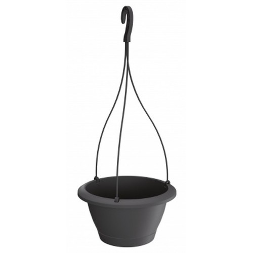 Prosperplast RESPANA W Květináč závěsný 23,4 cm, antracit DREW240 Prosperplast RESPANA W Květináč závěsný 23,4 cm, antracit DREW240