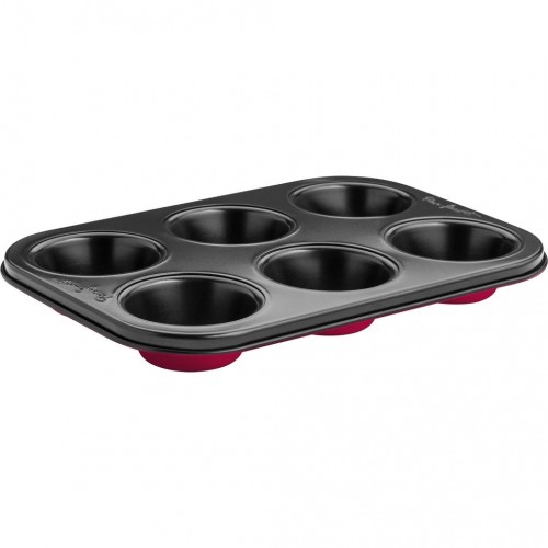 LAMART LT3071 BASE forma 6 muffinů 26,5X18 cm červená LAMART LT3071 BASE forma 6 muffinů 26,5X18 cm červená