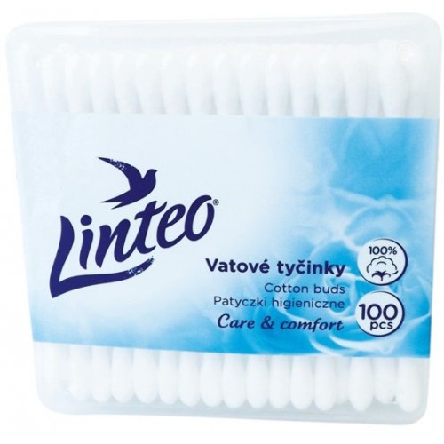 LINTEO Vatové tyčinky 100ks v boxu 1031/1
