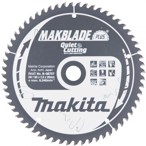 MAKITA B-32580 pilový kotouč 190x20mm 60Z MAKITA B-32580 pilový kotouč 190x20mm 60Z