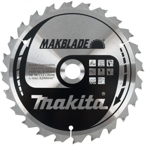 MAKITA B-08894 Makblade pilový kotouč 190x20mm 24Z MAKITA B-08894 Makblade pilový kotouč 190x20mm 24Z