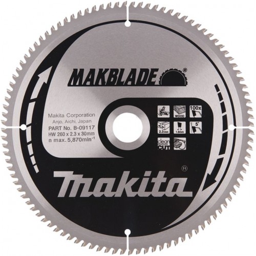MAKITA B-32873 pilový kotouč 260x30mm 100Z MAKITA B-32873 pilový kotouč 260x30mm 100Z