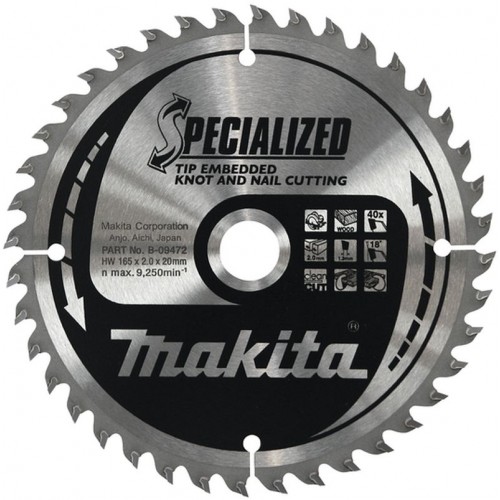 MAKITA B-09472 pilový kotouč 165x20mm 40T MAKITA B-09472 pilový kotouč 165x20mm 40T