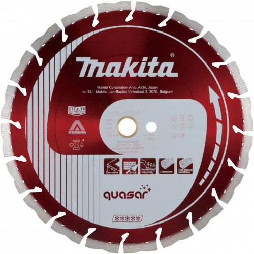 MAKITA B-17588 Diamantový segmentový řezný kotouč Quasar 300x25,4mm MAKITA B-17588 Diamantový segmentový řezný kotouč Quasar 300x25,4mm
