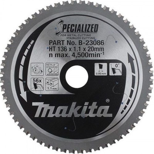 MAKITA B-23363 pilový kotouč na kov 185x30mm 56Z MAKITA B-23363 pilový kotouč na kov 185x30mm 56Z