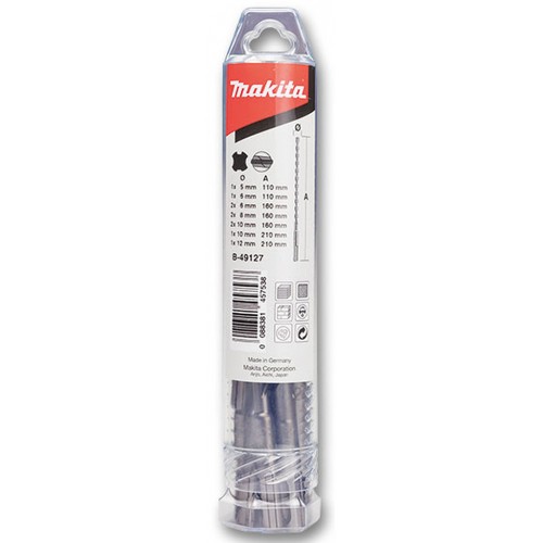 MAKITA B-49127 Sada vrtáků SDS V-PLUS 5-12mm 10ks MAKITA B-49127 Sada vrtáků SDS V-PLUS 5-12mm 10ks