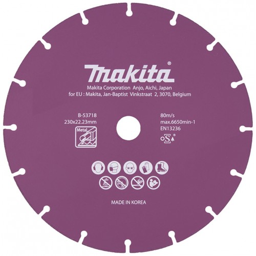 MAKITA B-53718 diamantový kotouč 230x1.6x22,23mm MAKITA B-53718 diamantový kotouč 230x1.6x22,23mm