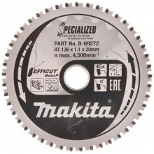 MAKITA B-69319 TCT Pilový kotouč Efficut, kov 136x20mm 45T= old B-69272