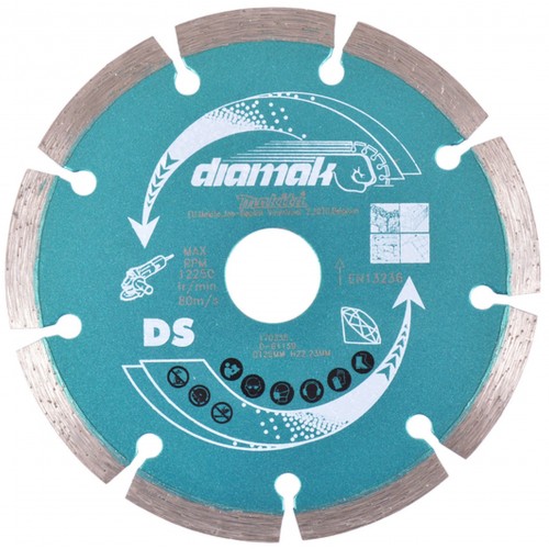 MAKITA D-61123-10 diamantové segmentové kotouče 115x22,23mm 10ks MAKITA D-61123-10 diamantové segmentové kotouče 115x22,23mm 10ks