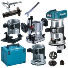 MAKITA DRT50ZJX2 Aku kombinovaná frézka s příslušenstvím Li-ion LXT 18V, bez aku, Makpac