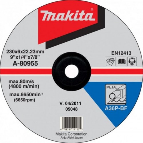 MAKITA A-80955 brusný kotouč 230x6x22mm ocel MAKITA A-80955 brusný kotouč 230x6x22mm ocel