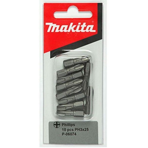 MAKITA P-06074 torzní bit PH3, 25mm, 10 ks MAKITA P-06074 torzní bit PH3, 25mm, 10 ks