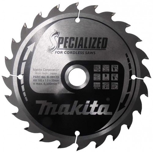 MAKITA B-09173 pilový kotouč 165x20mm, 24T MAKITA B-09173 pilový kotouč 165x20mm, 24T