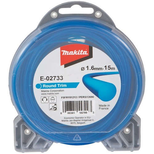 MAKITA E-02733 Struna nylonová 1,65mm, 15m, modrá, kulatá
