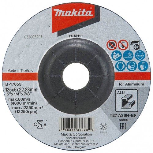 MAKITA B-17653 brusný kotouč 125x6x22mm hliník MAKITA B-17653 brusný kotouč 125x6x22mm hliník