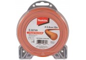 MAKITA E-02749 Struna nylonová Plus 2,4mm, 15m, oranžová, kulatá