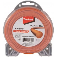 MAKITA E-02749 Struna nylonová Plus 2,4mm, 15m, oranžová, kulatá