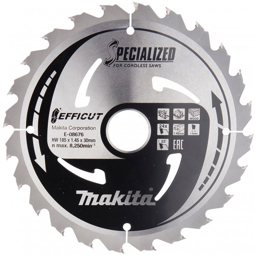 MAKITA E-08676 Pilový kotouč Efficut 185x30 24T =new E-08682 MAKITA E-08676 Pilový kotouč Efficut 185x30 24T =new E-08682