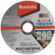 MAKITA E-10724 Řezný kotouč 125x1.2x22.23mm multi materiál