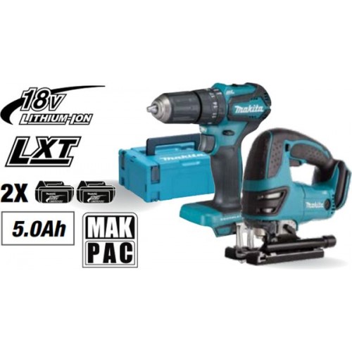 MAKITA HF2108-5 Aku příklepový šroubovák DHP483RTJ + přímočará pila DJV180Z MAKITA HF2108-5 Aku příklepový šroubovák DHP483RTJ + přímočará pila DJV180Z