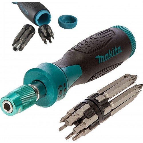 MAKITA P-90071 Ráčnový šroubovák s 13ti bity v rukojeti 13 v 1 MAKITA P-90071 Ráčnový šroubovák s 13ti bity v rukojeti 13 v 1