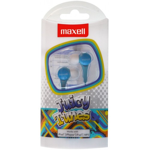 MAXELL 303595 JUICY TUNES BLUE Sluchátka 35043579 MAXELL 303595 JUICY TUNES BLUE Sluchátka 35043579