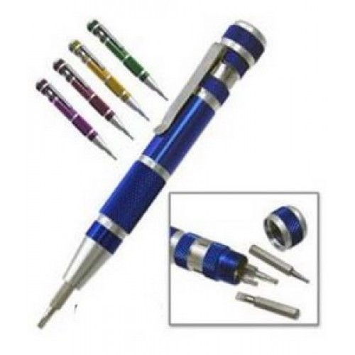 Mini šroubovák 9v1 s bity PH00,PH0,PH1,SL1/16",SL3/32",SL5/64",TORX6,7,8 Mini šroubovák 9v1 s bity PH00,PH0,PH1,SL1/16",SL3/32",SL5/64",TORX6,7,8