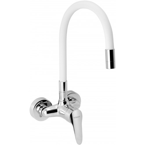 NOVASERVIS ZUMBA Dřezová baterie s elastickým ramenem 100mm, bílá/chrom 94480,0B NOVASERVIS ZUMBA Dřezová baterie s elastickým ramenem 100mm, bílá/chrom 94480,0B