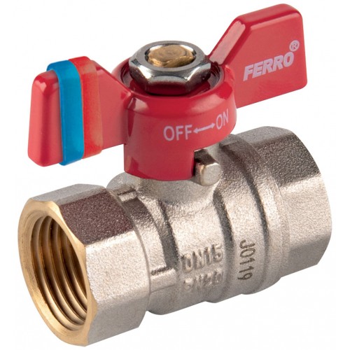 NOVASERVIS Kulový kohout, motýlek MM G 3/4" KFCM2 NOVASERVIS Kulový kohout, motýlek MM G 3/4" KFCM2