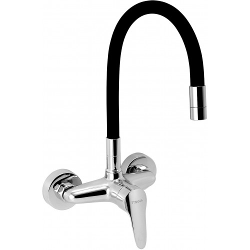NOVASERVIS ZUMBA Dřezová baterie s elastickým ramenem 150mm, černá/chrom 94480,0C