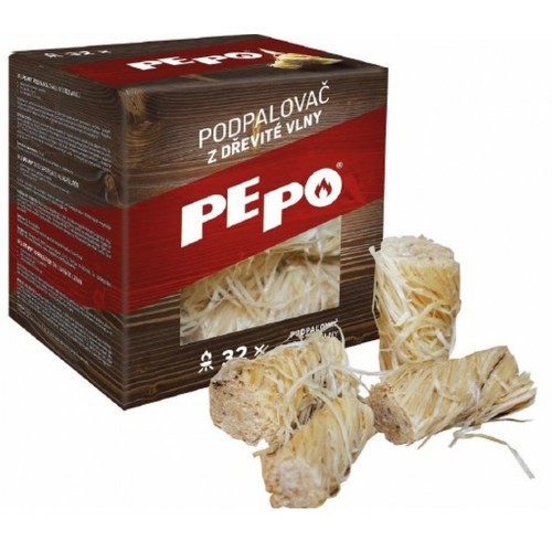 PE-PO podpalovač z dřevité vlny 32 ks PE-PO podpalovač z dřevité vlny 32 ks