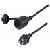 SOLIGHT Prodlužovací přívod - spojka, 1z. 30m, 3x1,5mm2, černá, gumová PS34