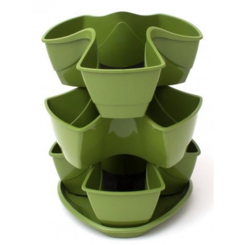 PROSPERPLAST COUBI květináč 29,5x29,5x38cm, 9l, zelená DKN3003 PROSPERPLAST COUBI květináč 29,5x29,5x38cm, 9l, zelená DKN3003